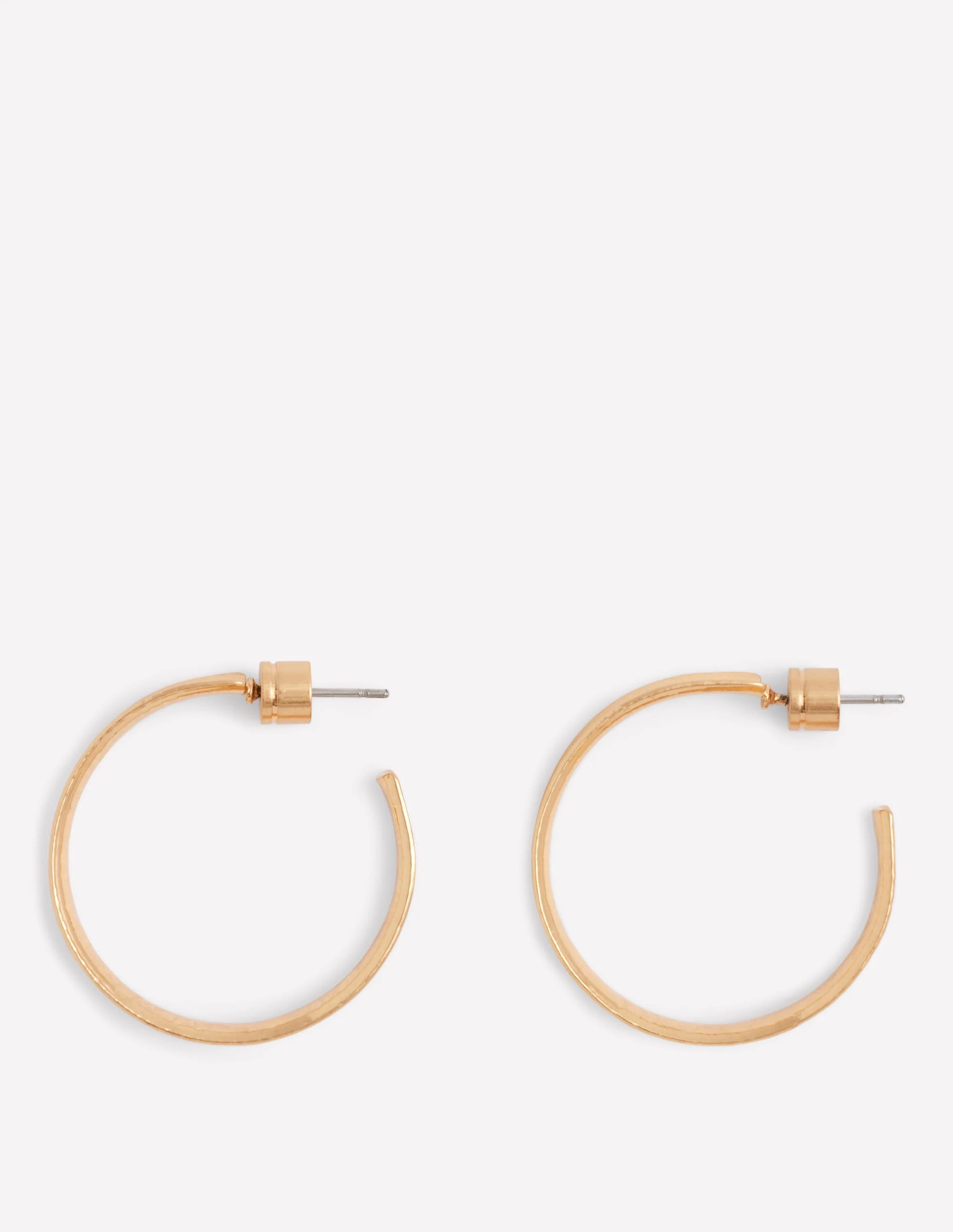 Small Hammered Hoop Earrings-Gold | Boden (US)
