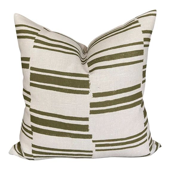 Designer Kilim in Green Pillow Cover // Farmhouse Decor Pillow | Etsy | Etsy (US)