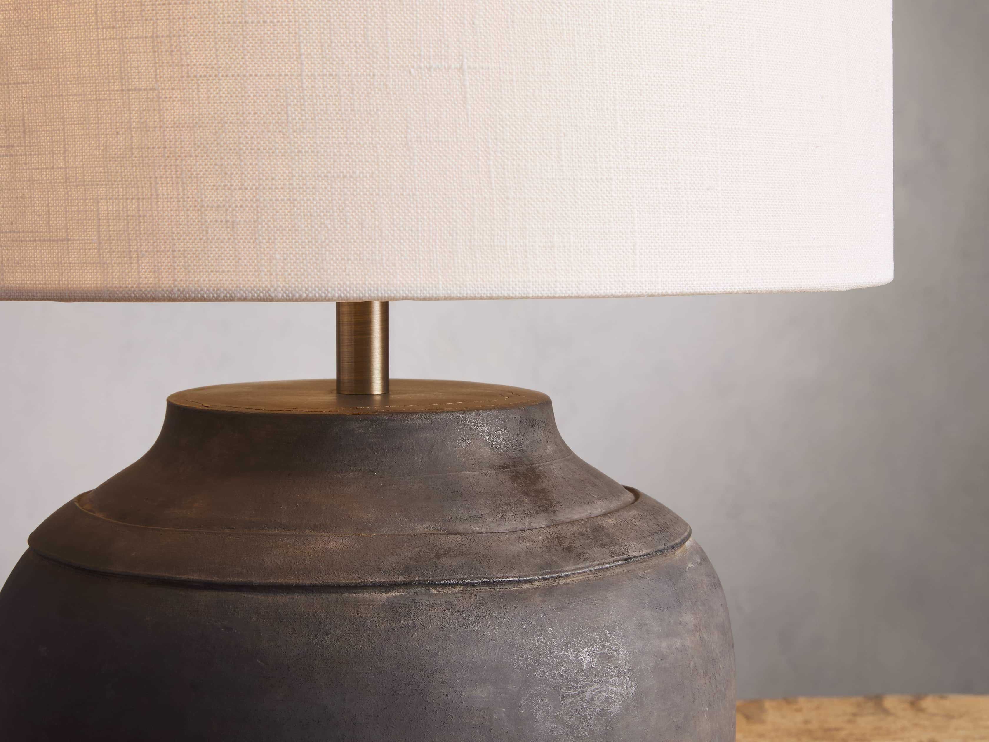 Farrow Table Lamp in Charcoal | Arhaus