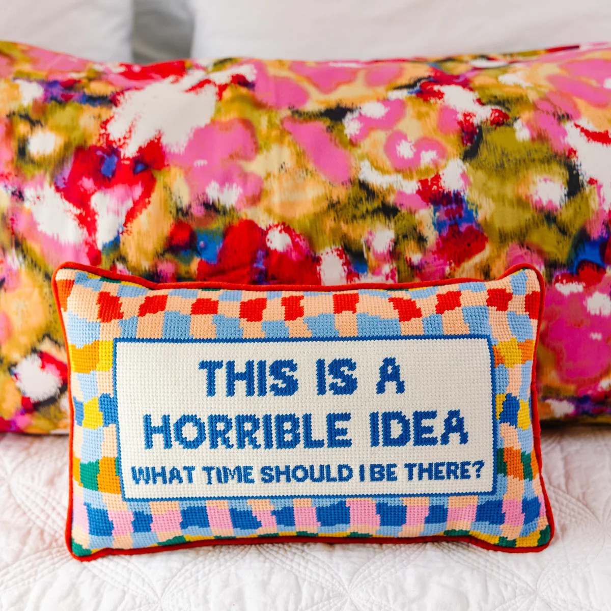 Furbish Studio - Horrible Idea Needlepoint Pillow | Furbish Studio