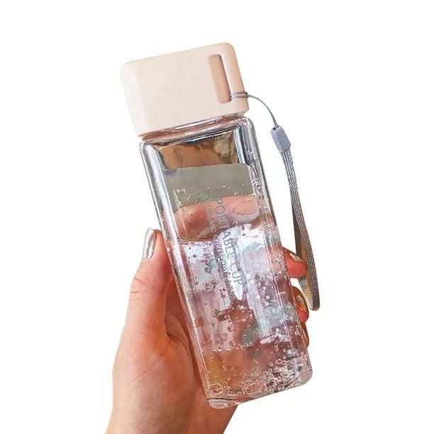 Bluelans Outdoor Travel 300ml Transparent Plastic Square Leak-proof Juice Water Bottle | Walmart (US)