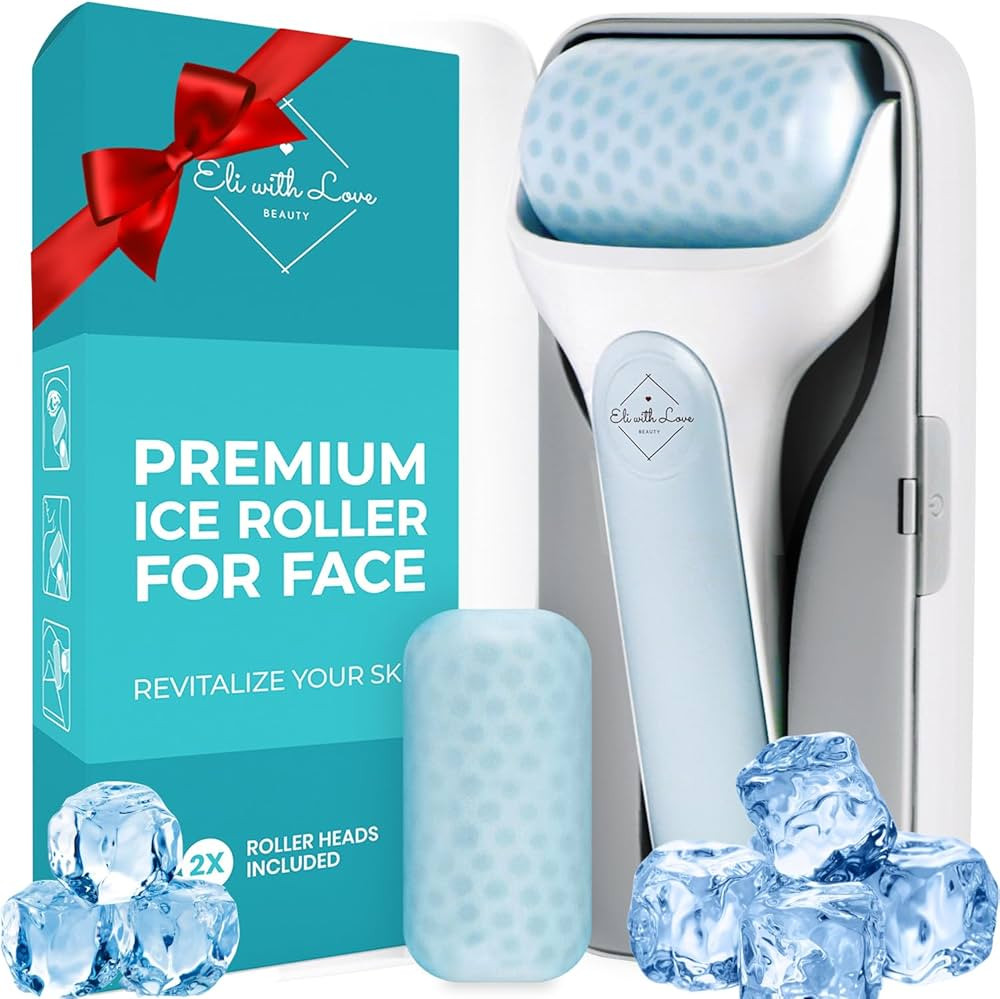 Eli with Love Facial Ice Roller for Face Premium with Carry Case and 2X Rollers for Long Lasting ... | Amazon (US)