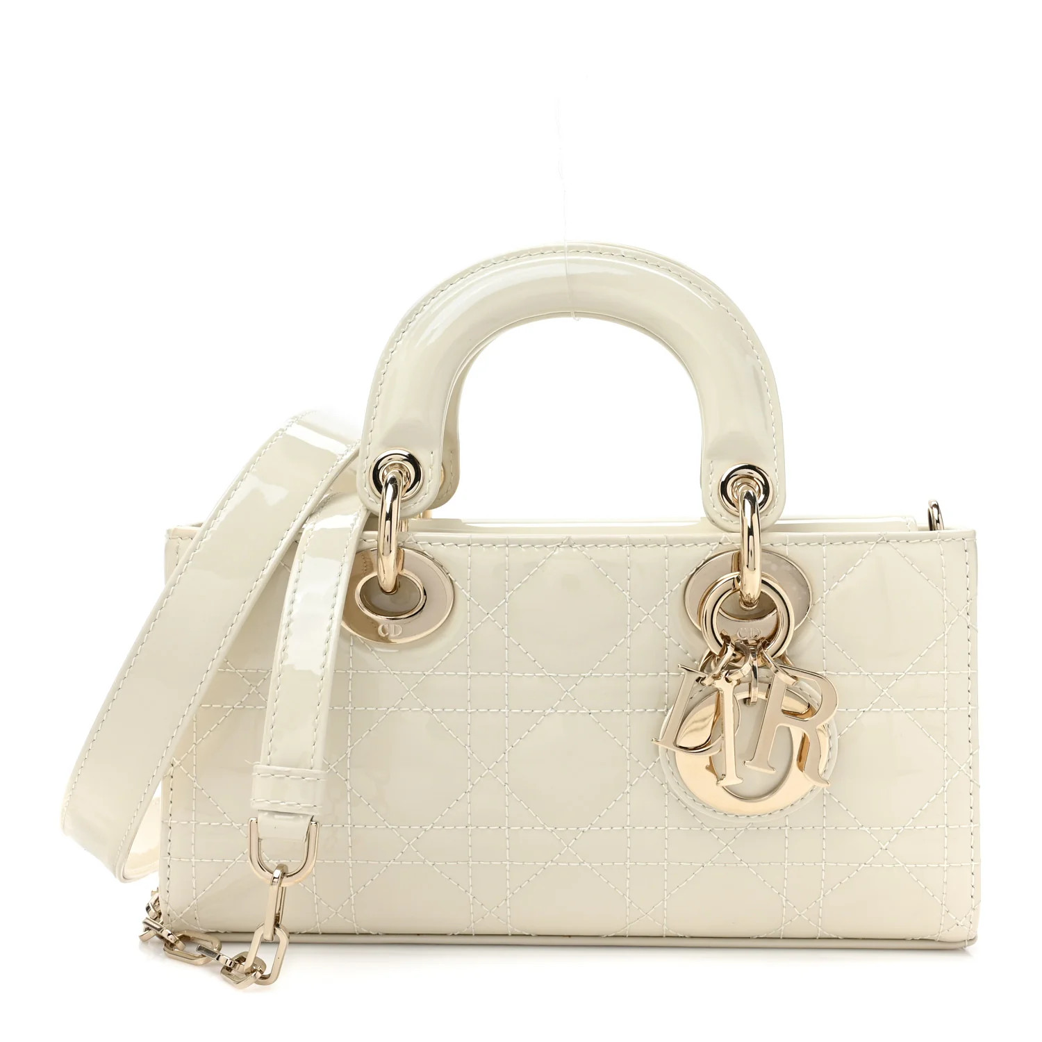Patent Cannage Small Lady D-Joy Latte | FASHIONPHILE (US)