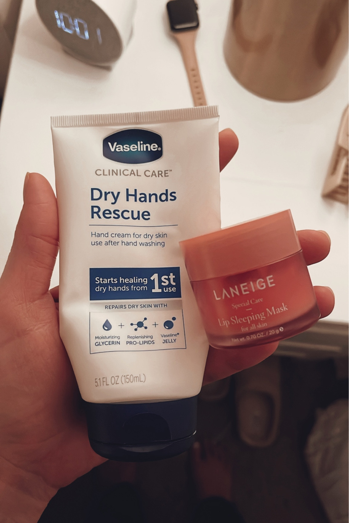 Nighttime beauty routine. Hand lotion and the best overnight lip balm. Might make me an old lady but 🤷🏻‍♀️. Beauty favorites. Skincare  

#LTKFind #LTKstyletip #LTKbeauty