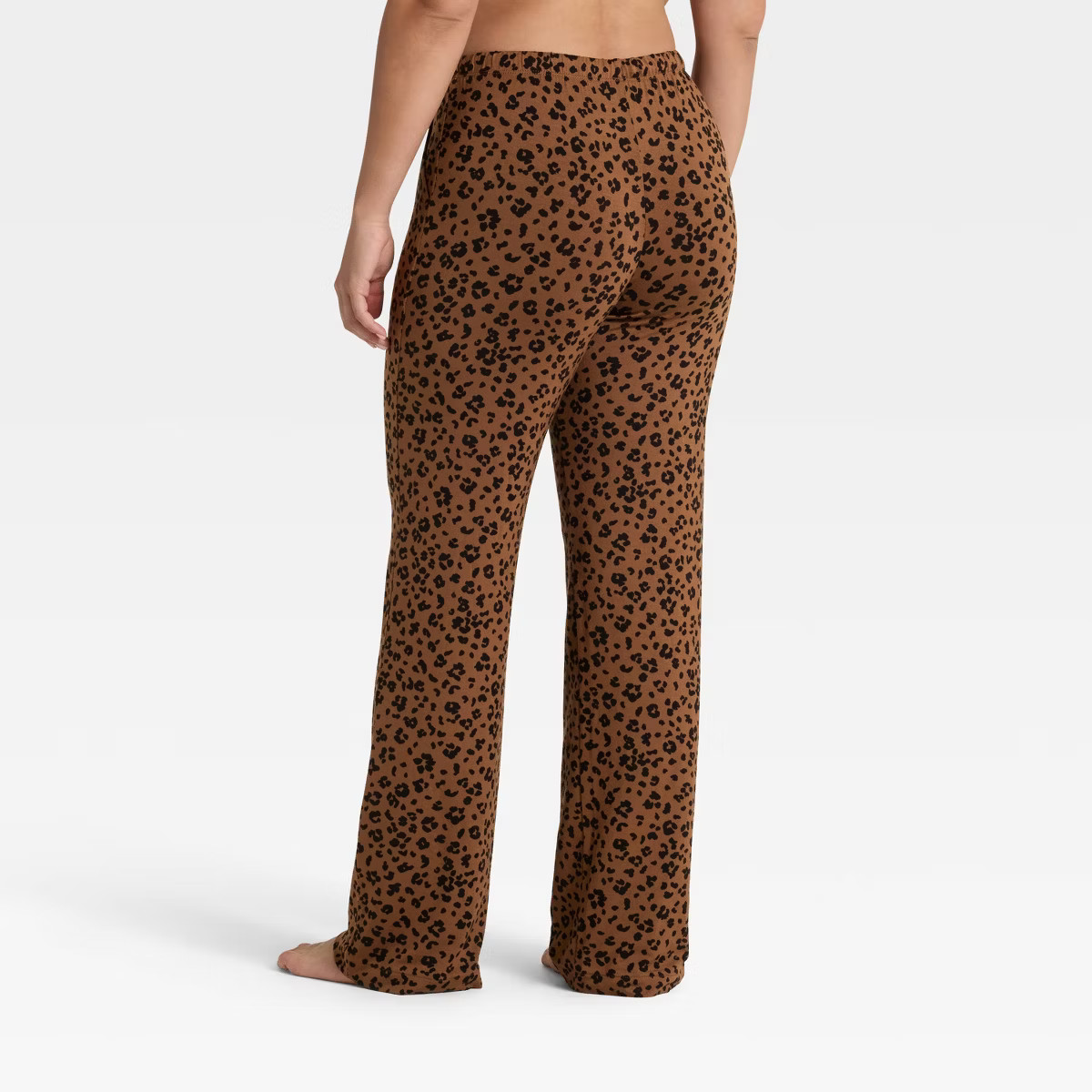 Women's Cloud Knit Leopard Print Pajama Pants - Auden™ Brown XL | Target