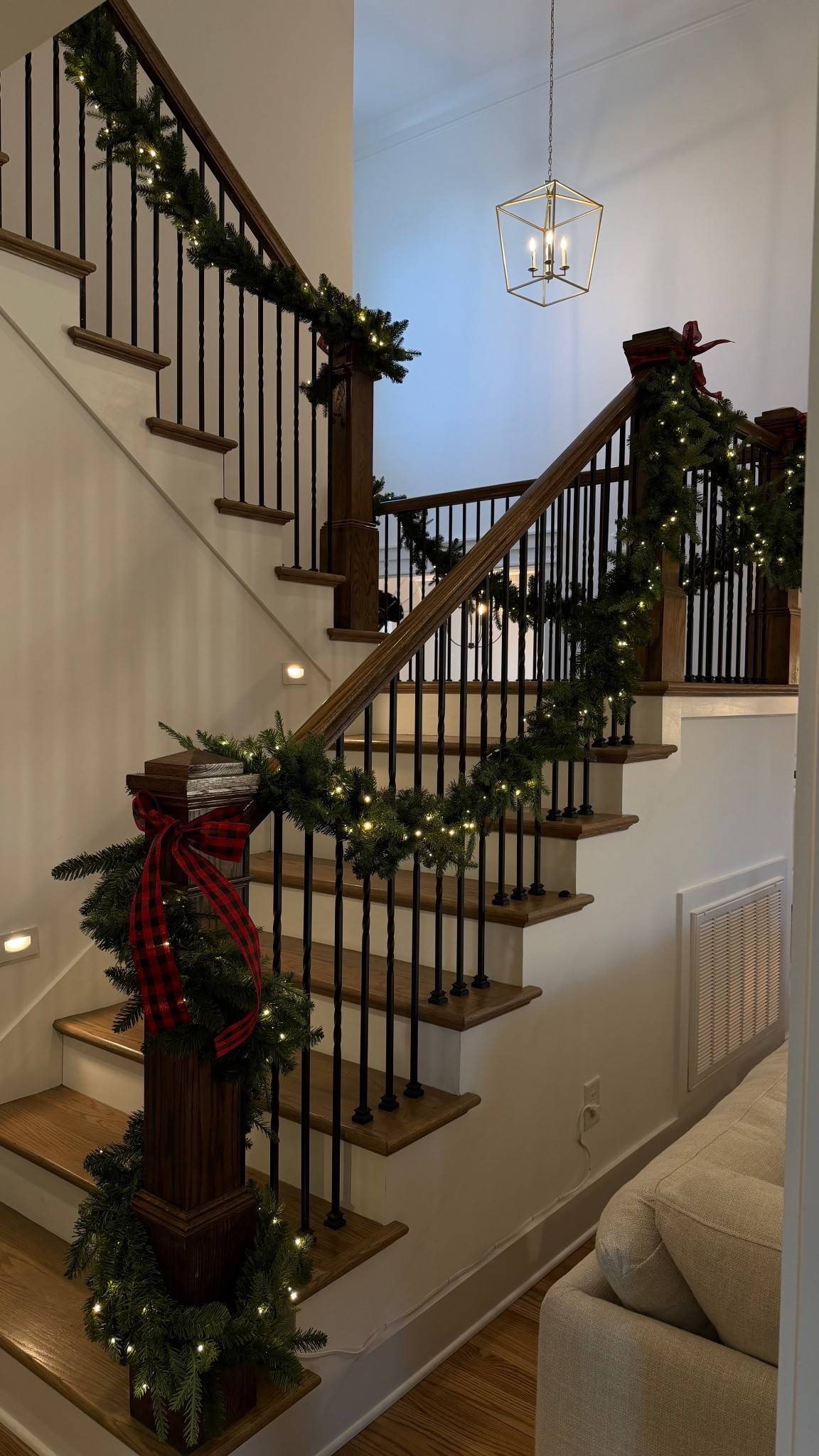 The prettiest pre-lit garland to add a little extra holiday cheer 🎄❤️ I love how this turned out! It makes our living space feel extra cozy. Also linked the rest of our holiday decor!

#LTKSeasonal #LTKHoliday #LTKHome