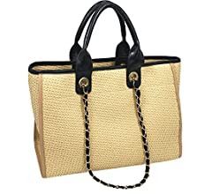 Tote Bag for Women Canvas Handbag Removable Chains Shoulder Bag Daily Essentials Casual Work Bag ... | Amazon (US)