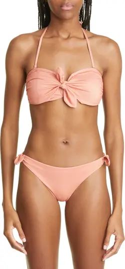 Zimmermann Pattie Shimmer Strapless Two-Piece Bikini | Nordstrom | Nordstrom
