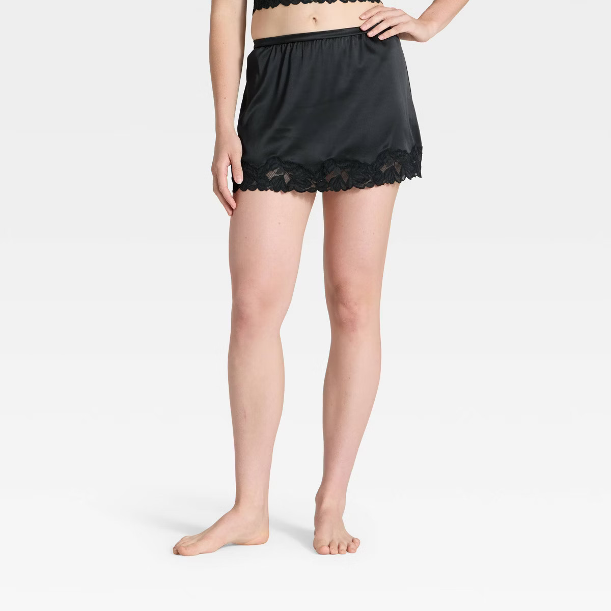 Women's Satin & Lace Lingerie Skirt - Auden™ | Target