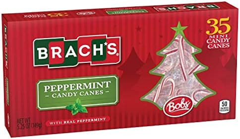 Brach's Bob's Mini Pepper Candy Canes , Mint, 35 Count (Pack of 1) | Amazon (US)