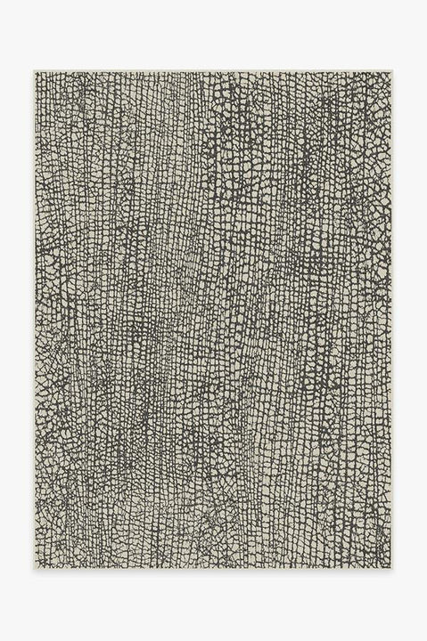 Crackle Black & White Rug | Ruggable