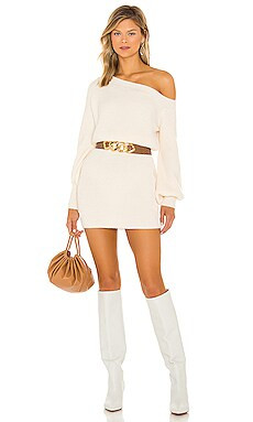 Line & Dot Rebecca Off the Shoulder Dress in Cream from Revolve.com | Revolve Clothing (Global)