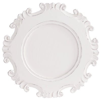 Carved White Charger Plate | Pier 1 Imports