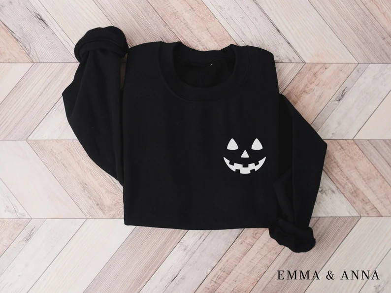 Halloween Sweatshirt Pumpkin Sweatshirt Halloween Crewneck - Etsy | Etsy (US)