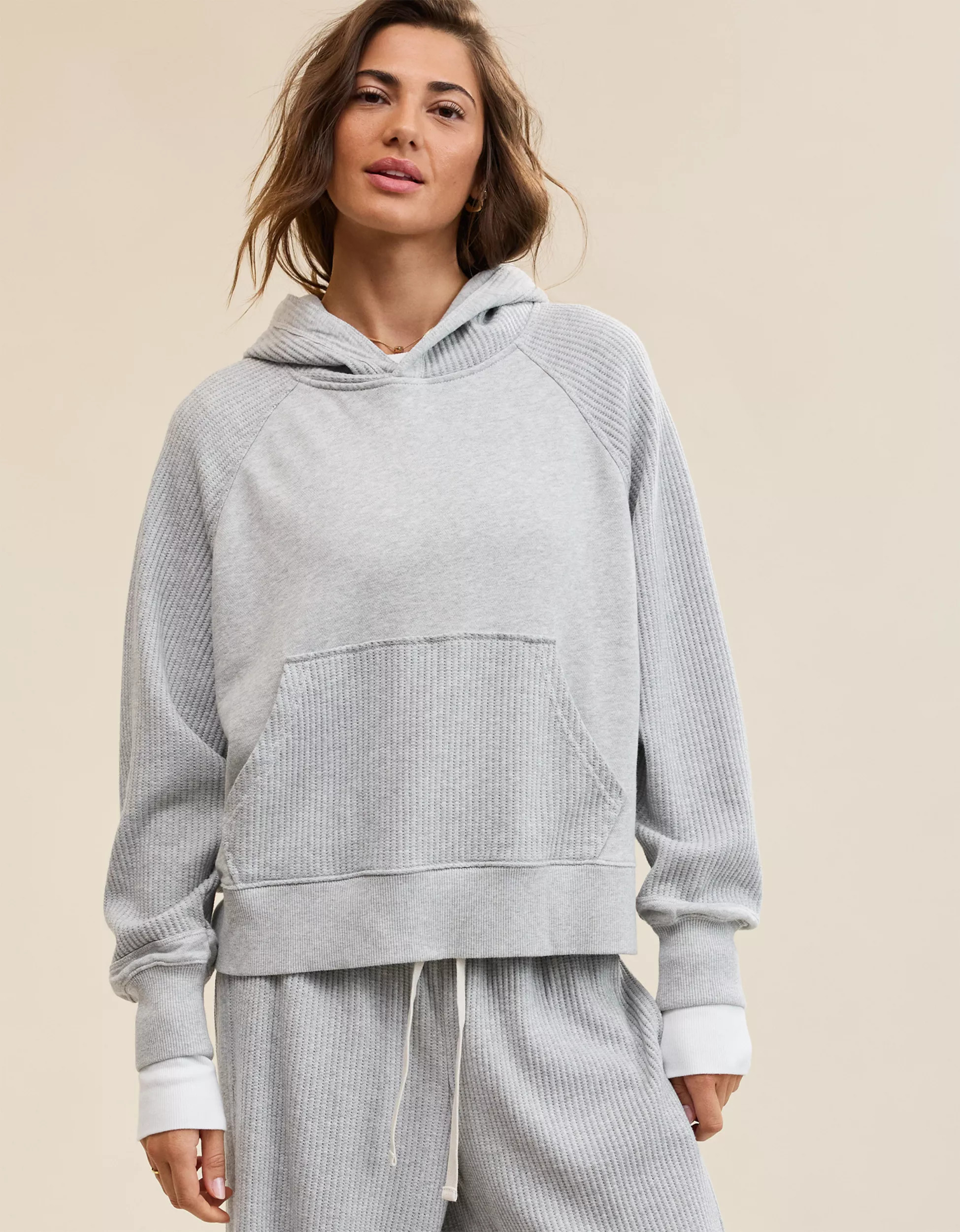 Aerie Essential Waffle Hoodie | Aerie