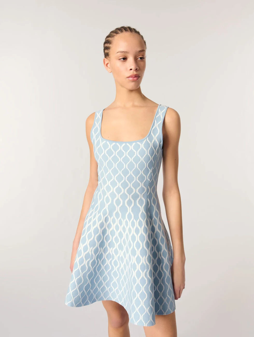 Jacquard knit mini dress | Maje US | Maje US