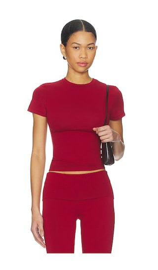 Cotton Jersey T-shirt in Brick | Revolve Clothing (Global)