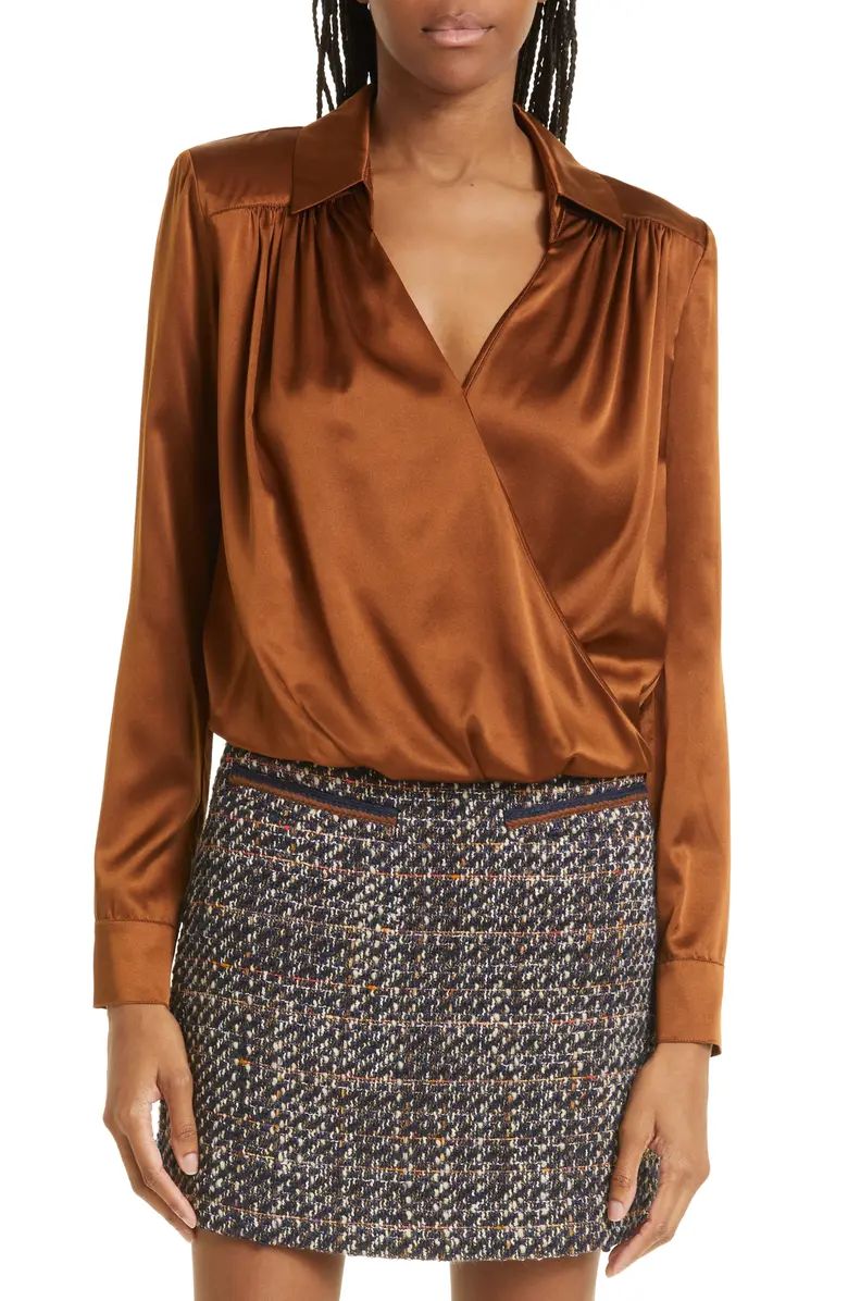 Veronica Beard Rozik Stretch Silk Top | Nordstrom | Nordstrom