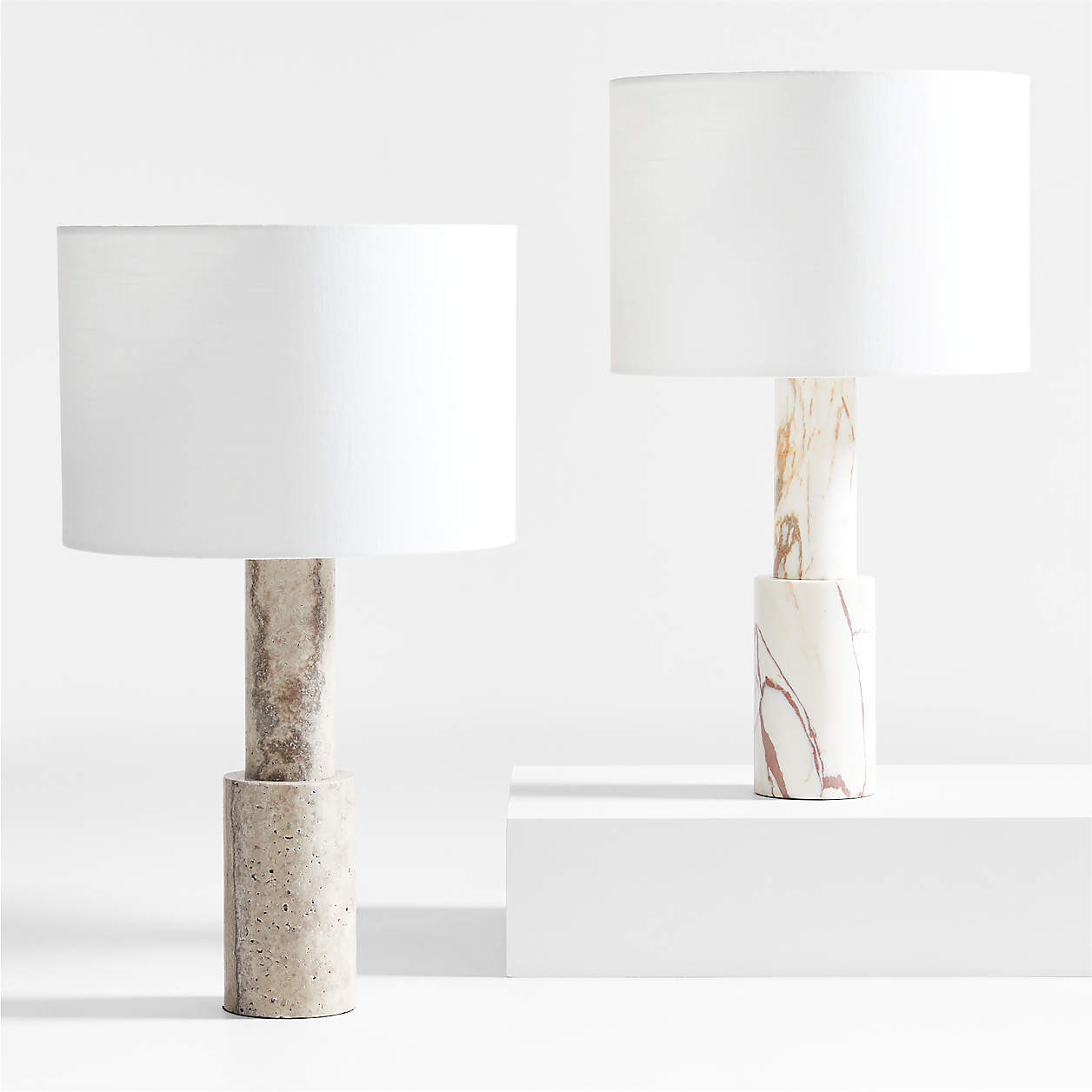 Jorgen Golden Calacatta Marble Table Lamp 28" + Reviews | Crate & Barrel | Crate & Barrel