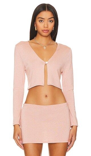 Pearl Cardigan in Prima Pink Sparkle | Revolve Clothing (Global)