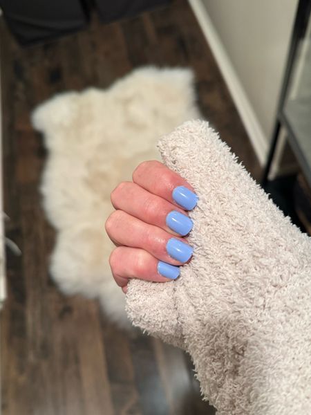 Blue press on nails, impress nails