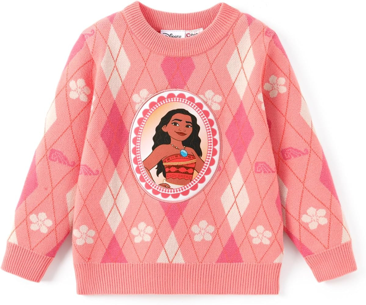 Disney Frozen Elsa Anna Princess Toddler Girl Christmas Sweater: Long Sleeve Crew Neck Knit Pullo... | Amazon (US)