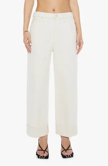 MOTHER The Spitfire Cuffed Ankle Wide Leg Jeans in Act Natural at Nordstrom Rack, Size 26 | Nordstrom Rack