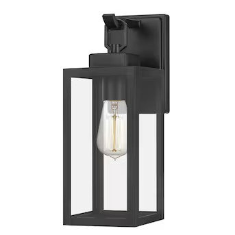 Quoizel  Breitling 1-Light 13.5-in Matte Black Outdoor Wall Light | Lowe's