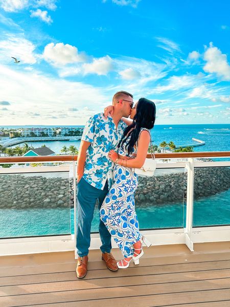 Under $45 amazon floral two piece pants set (small), under $30 amazon men’s Hawaiian shirt (large, multiple colors), under $45 amazon white heels (tts) the perfect summer look! #founditonamazon  

#LTKmens #LTKunder50 #LTKSeasonal