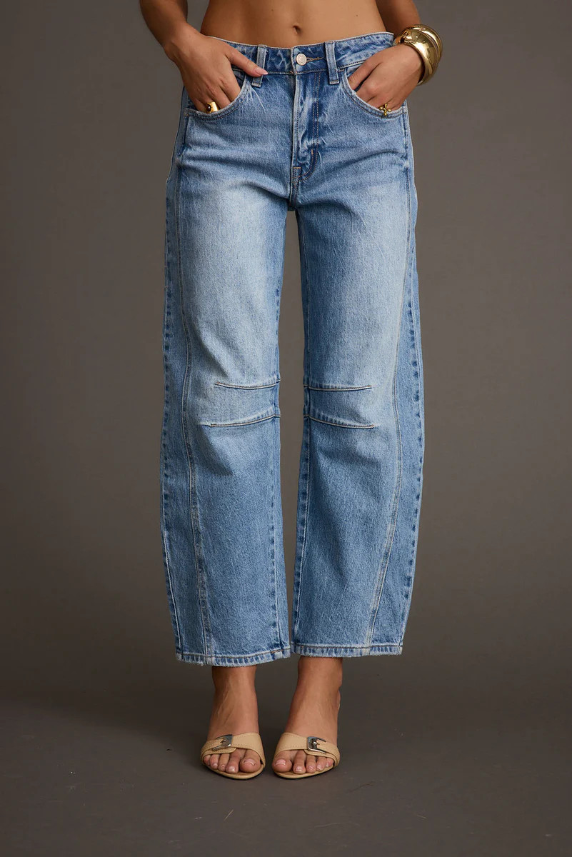 Muse Barrel Denim Jeans | 12th Tribe