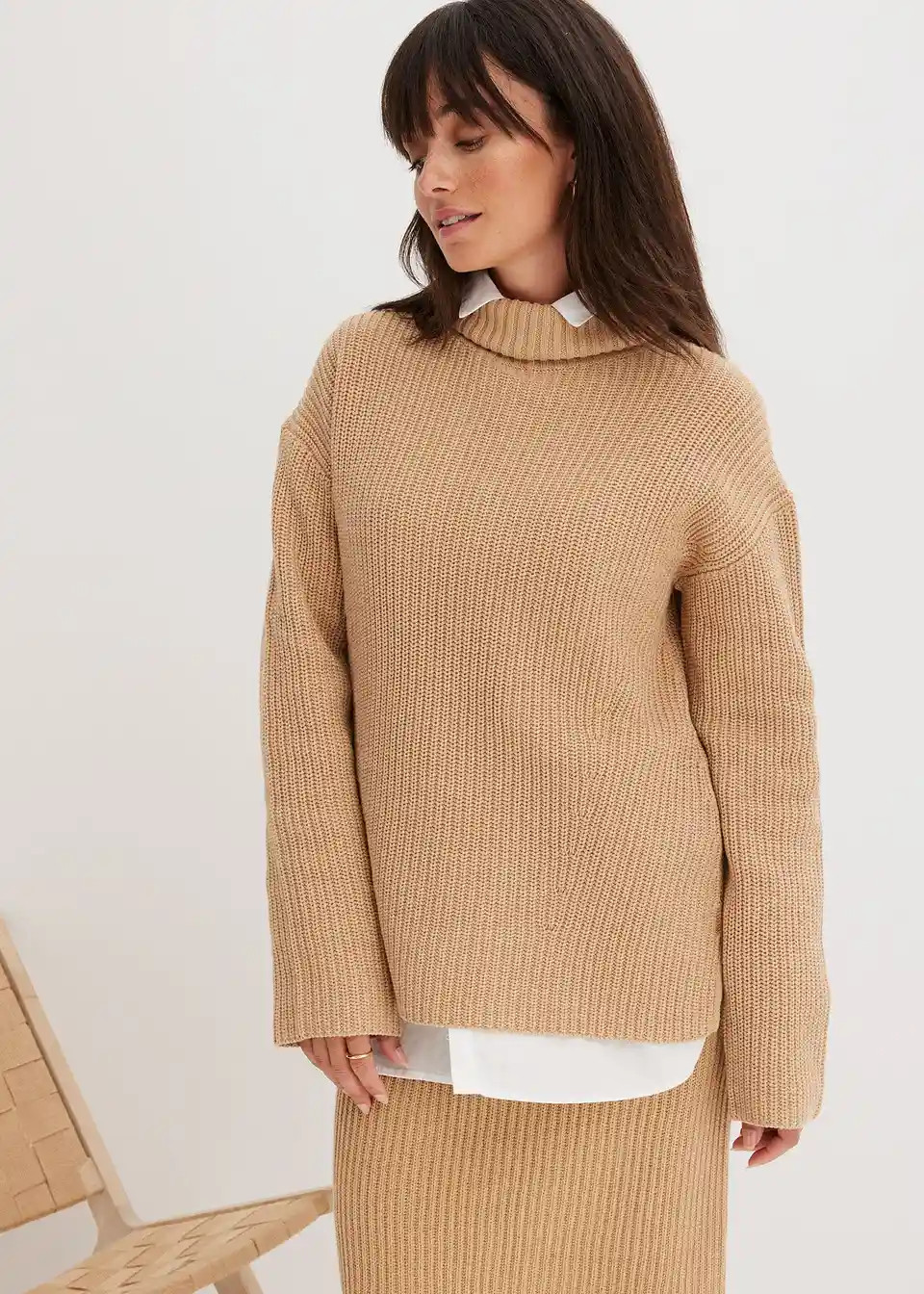 Rollkragenpullover aus reiner Baumwolle | Bonprix DE
