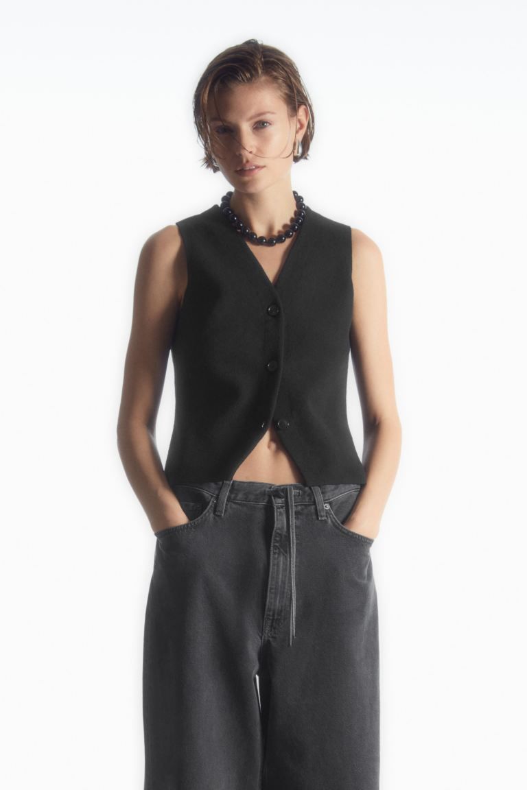 KNITTED WAISTCOAT | H&M (UK, MY, IN, SG, PH, TW, HK)