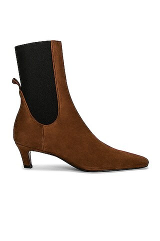 Toteme The Mid Heel Boot in Chocolate | FWRD 