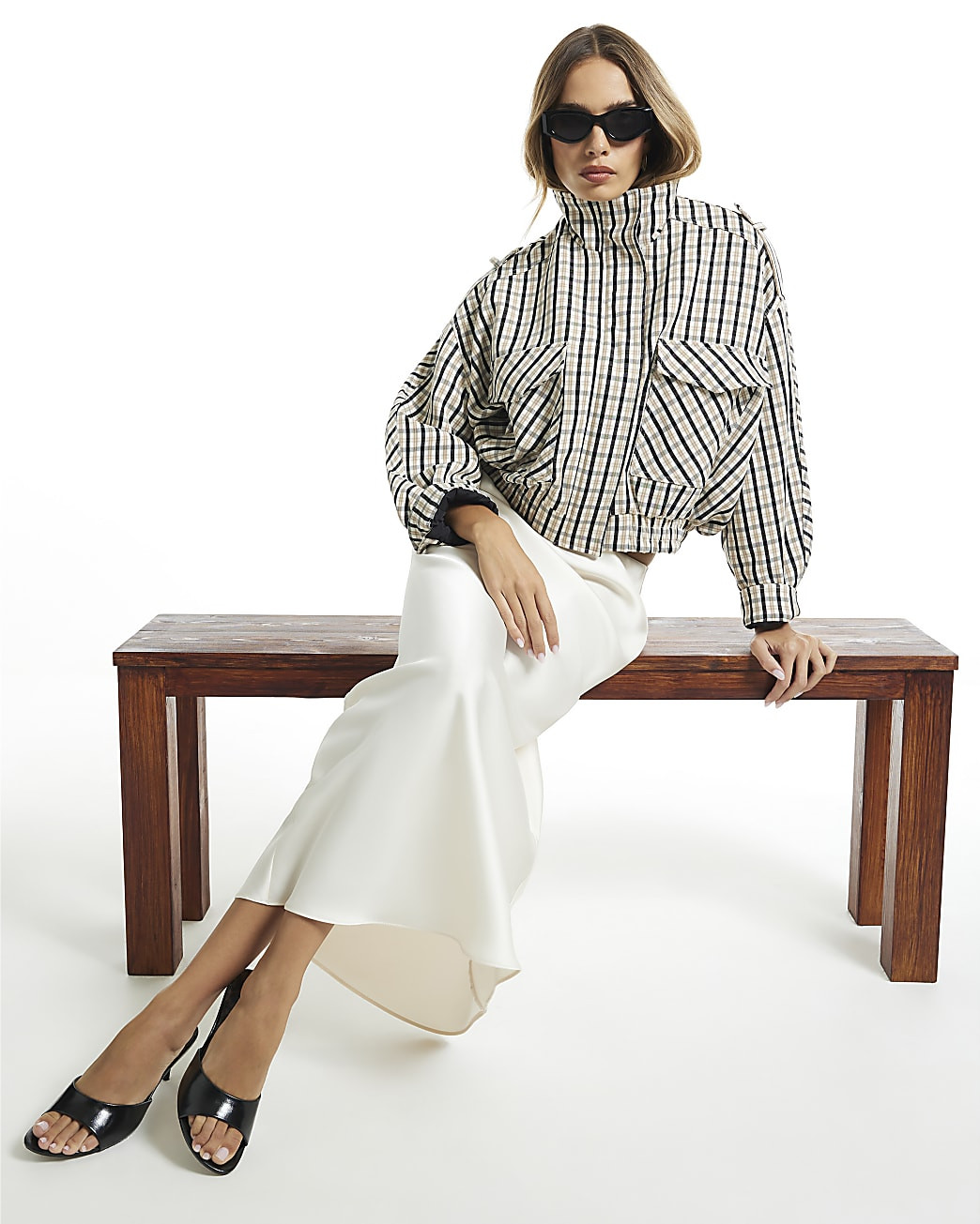 Cream Satin Maxi Skirt | River Island UK & IE