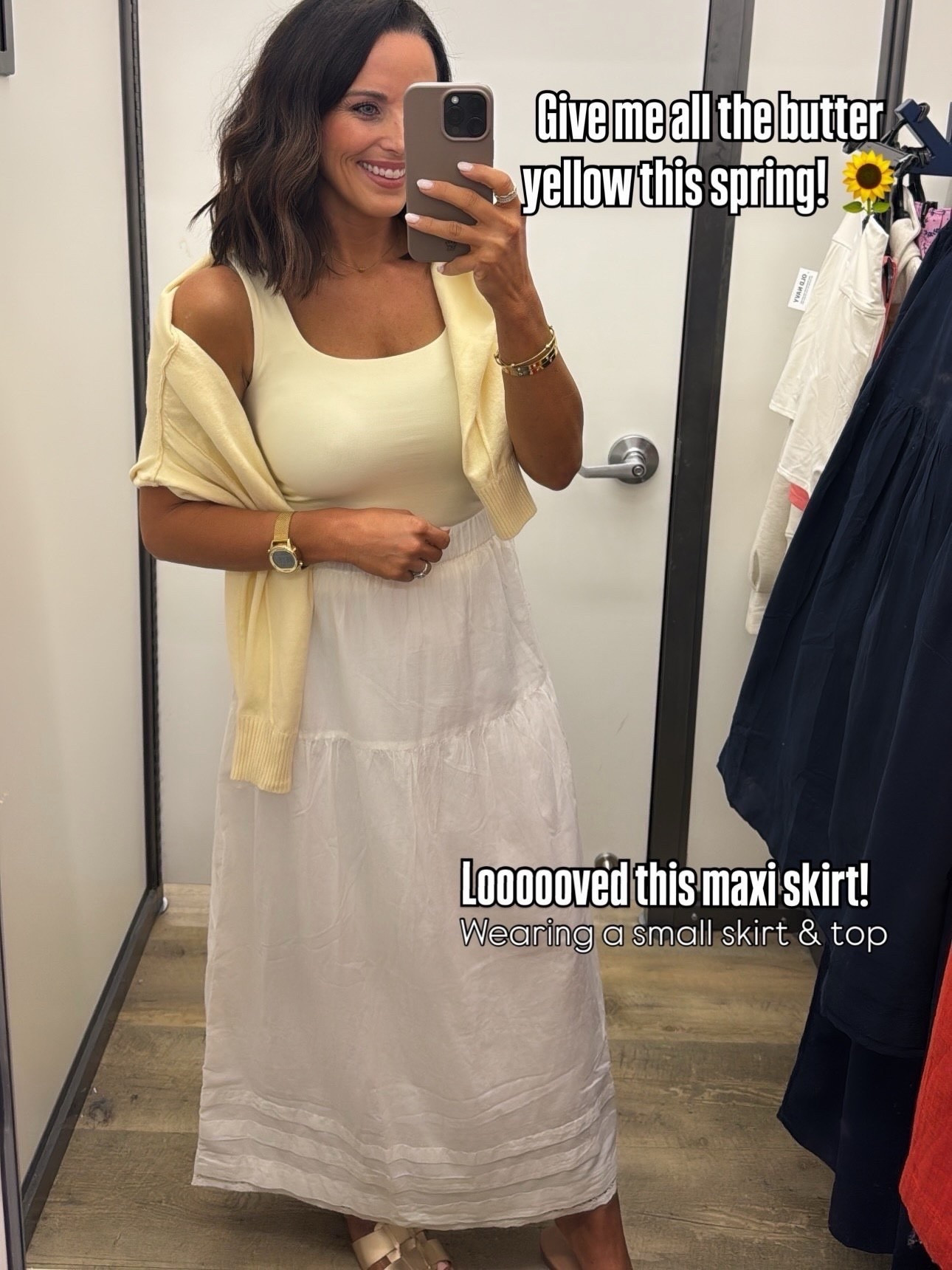 butter yellow is THE color this spring 💛
paired with a lightweight white maxi skirt for the prettiest feminine outfit… small in both
#springtrends #butteryellowtrend #maxiskirtoutfit #springlooks #casualchic #ltkseasonal
