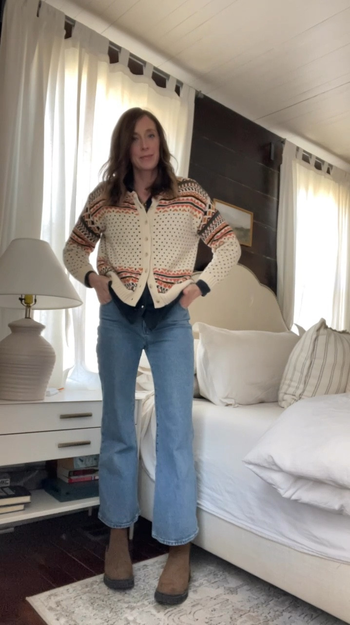 Currently loving fair isle! I linked a few on sale. 
This Jean brand is one of my favorites. Tried and true, comfortable, high waisted and runs true to size. 
My boots are under $50  

#LTKOver40 #LTKFindsUnder100 #LTKFindsUnder50