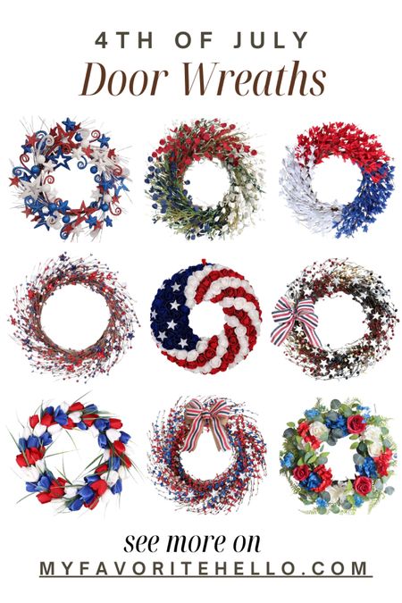 4th of July, Fourth of July door wreaths, American flag porch wreaths, 4th of July home decor 

#LTKSpringSale #LTKSeasonal #LTKhome