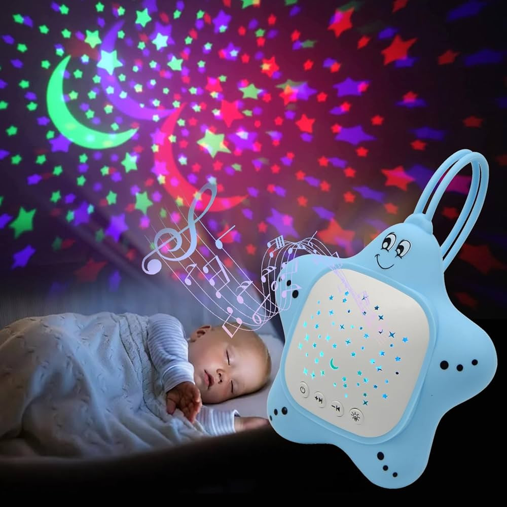 Portable Baby White Noise Sound Machine, Rechargeable Baby Soother with Projector Night Light for... | Amazon (US)
