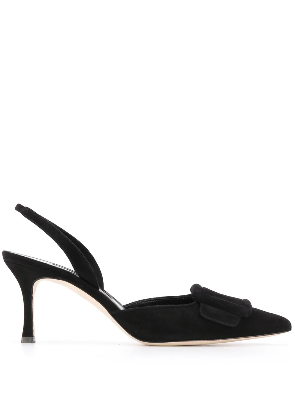 Manolo Blahnik Buckle Front Pumps | Black | FARFETCH CA | Farfetch Global