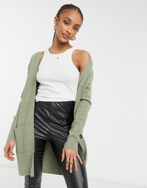 Only longline cardigan in green | ASOS (Global)