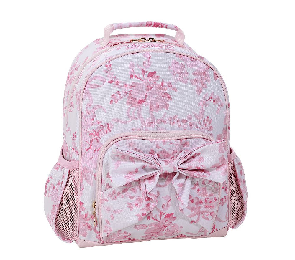 LoveShackFancy Pink Damask Floral Mackenzie Backpack