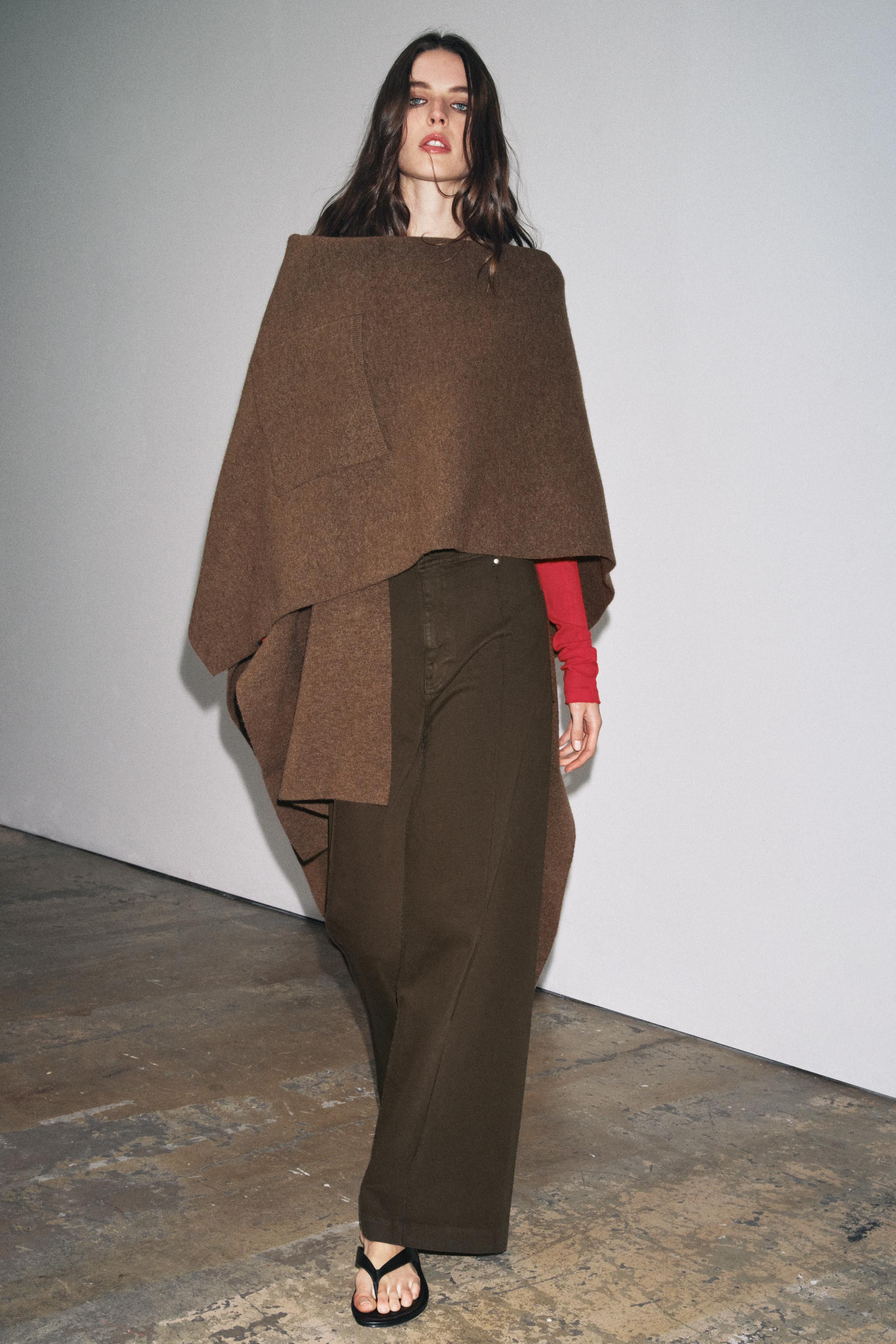 LONG KNIT CAPE | Zara US