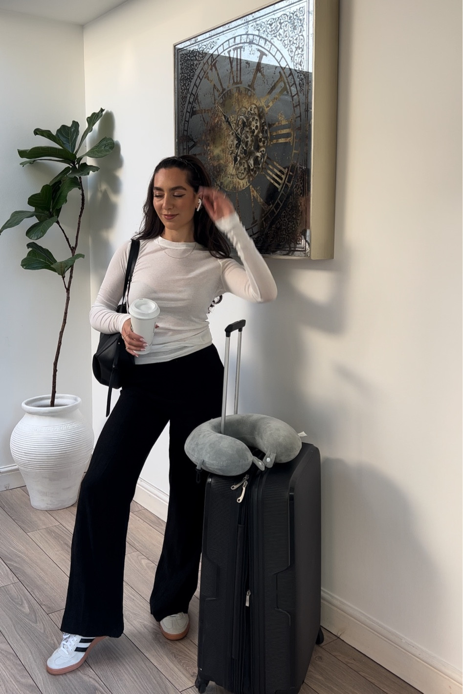 Long sleeve jersey top, cotton top, basic top, basics, wife leg pants, transitional outfit, transitional pieces, shoulder bag, tote bag, adidas handball, adidas spezial, travel outfit, back to school outfit

#LTKBacktoSchool #LTKtravel #LTKSeasonal