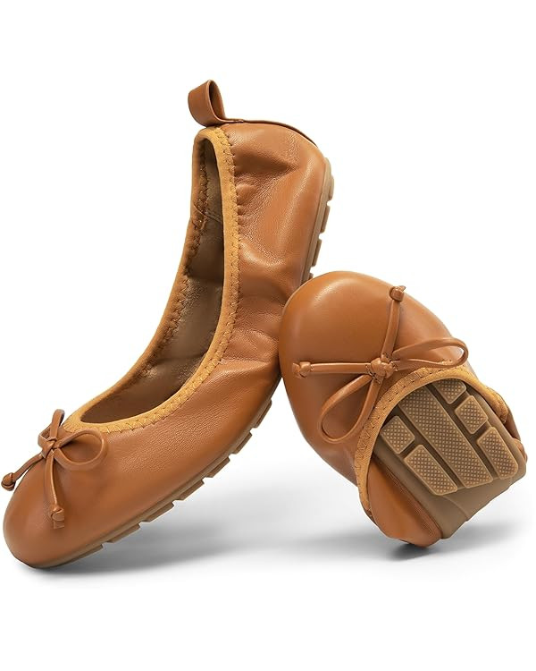 DREAM PAIRS Women's Flats, Foldable Ballet Flats for Women, Bowknot Round Toe Comfort Light Weigh... | Amazon (US)