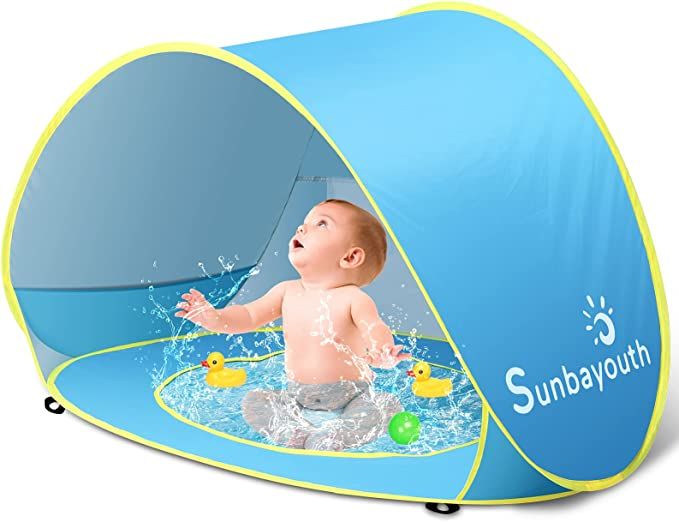 Baby Beach Tent, Baby Pool Tent, UV Protection Infant Sun Shelters Beach Shade Tent, Pop Up Baby ... | Amazon (US)