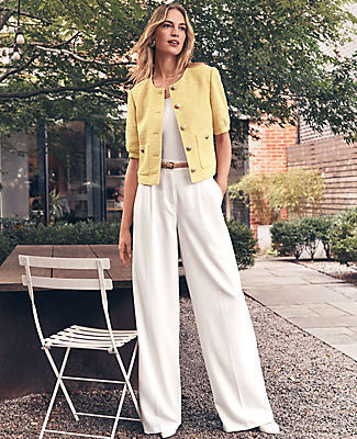 Ann Taylor The Petite Pleated Wide Leg Pant | Ann Taylor (US)