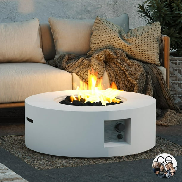 Queer Eye Finley 30" Fire Pit, Classic White - Walmart.com | Walmart (US)