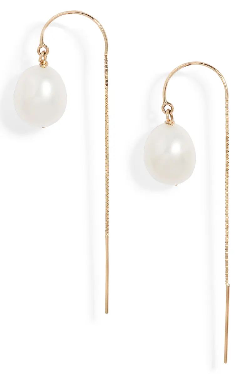 Baroque Pearl Threader Earrings | Nordstrom
