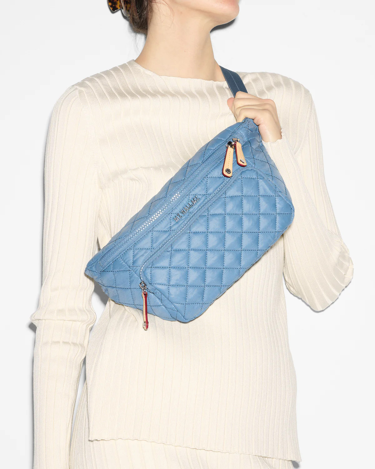 Metro Nylon Sling Bag in Cornflower Blue | MZ Wallace | MZ Wallace