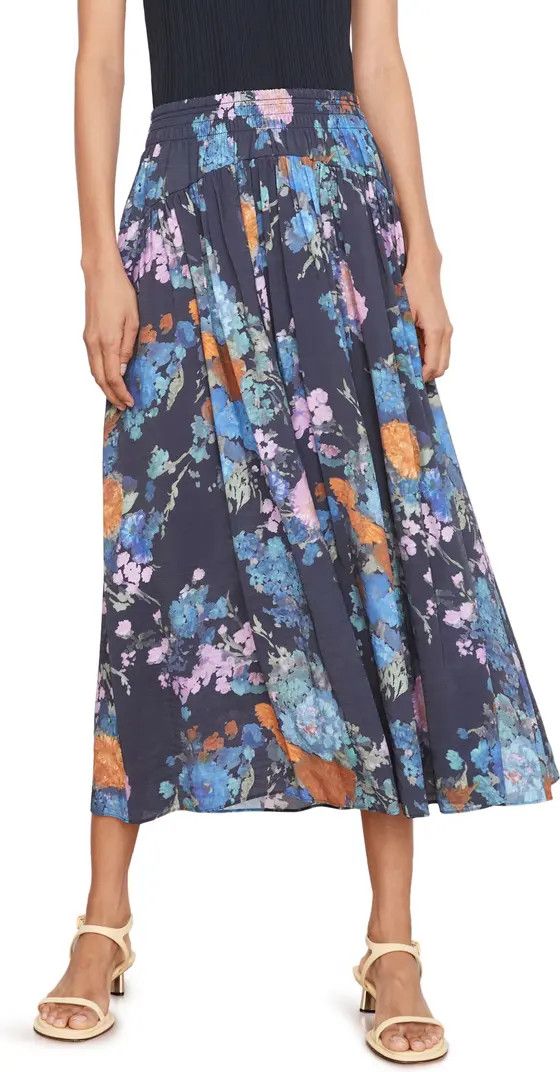 Painted Bouquet Smock Waist Skirt | Nordstrom